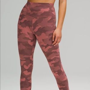 Size 8 Lulu lemon pink camo leggings